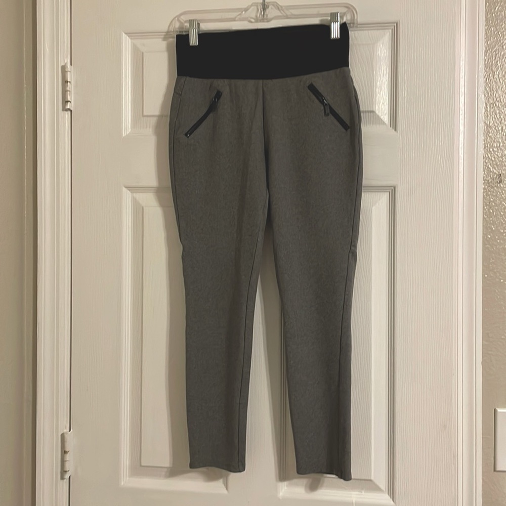 Grey and black high waist leggings